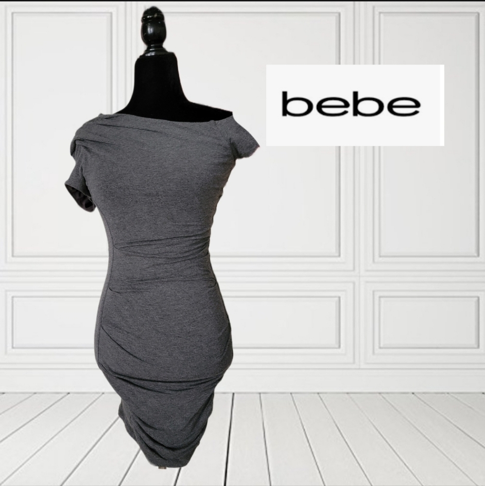 Bebe Ruched Bodycon Dress